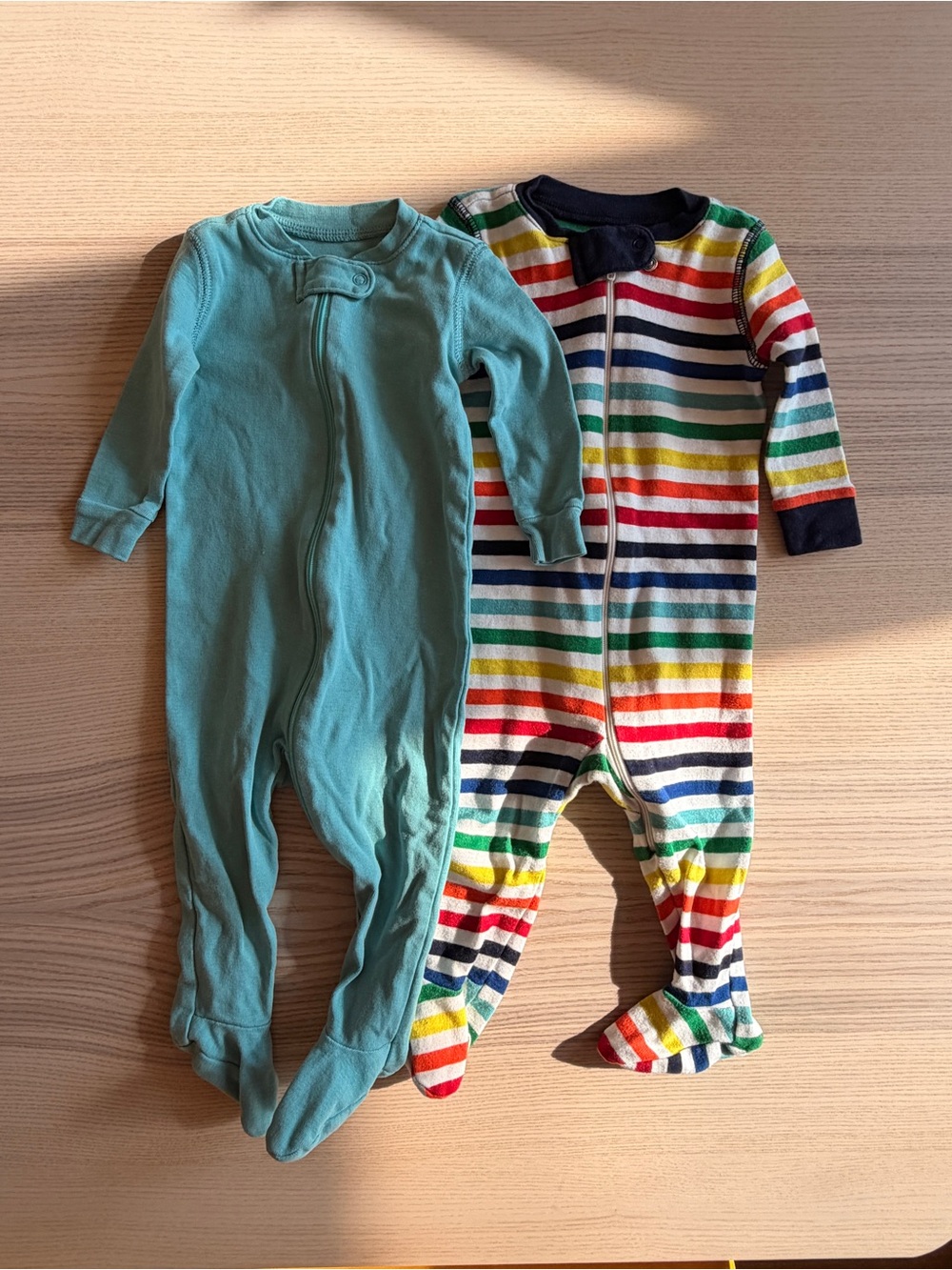 Primary Set of 2 Footed One-Piece Sleepers